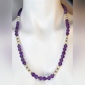 Amethyst and Pearl Necklace